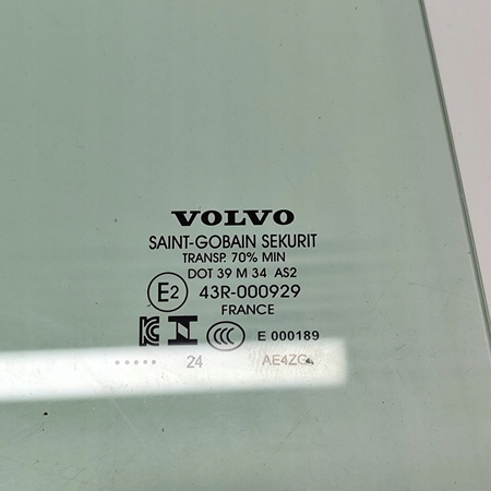 SZYBA DRZWI TYLNYCH PRAWA VOLVO XC90 2016- OEM/OE 32368744