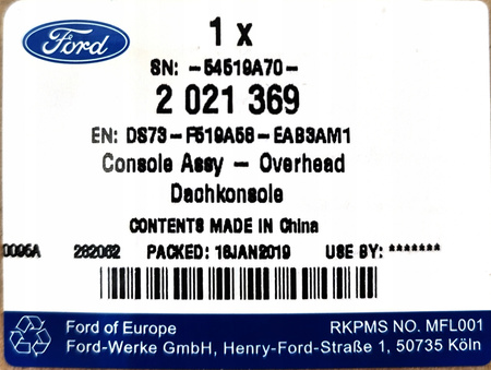 KONSOLA SUFITOWA FORD MONDEO Mk5 _ 2444477 _  DS73-F519A58-EAJ3AM1
