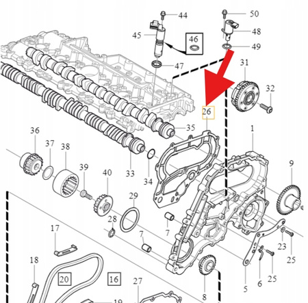 USZCZELKA POKRYWY ROZRZĄDU 3.0 3.2 B6 VOLVO S80 XC90 S60 V60 OE 31251345