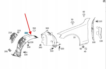 NADKOLE PRAWY PRZÓD MERCEDES C klasa W205 OE A2056903201