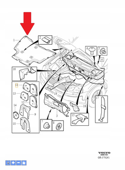 WYGŁUSZENIE MASKI POKRYWY SILNIKA VOLVO XC90 2003- OE 30761286