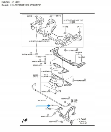 Tuleja stabilizatora - Mazda MX-5 NC_NG2034156