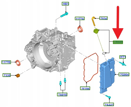 WSKAŻNIK MIARKA OLEJU AUTOMAT 6F55 TRANSIT 2016- OE 2019132 _ GK21-7A020-AB