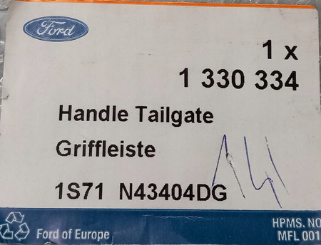 Nakładka klapy bagażnika - Ford Mondeo Mk3_1330334_1S71-N43404-DG