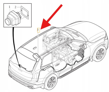 WIĄZKA TYLNEJ KAMERY PARKOWANIA VOLVO XC90 16- XC60 XC40 2018- OE 31454887