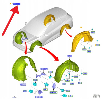 NADKOLE LEWY TYŁ FORD KUGA ESCAPE 2020- 2522316 _ J6B-S278B51-BC