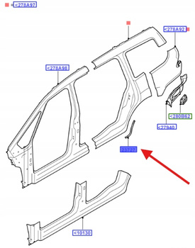 NAKLEJKA OCHRONNA PROGU LEWA FORD S-MAX 2006-2015 1590637 _ 6M21-23727-AD