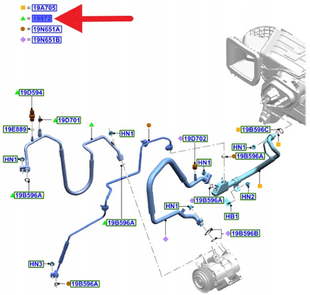 PRZEWÓD KLIMATYZACJI 5.0 FORD MUSTANG Mk6 2017- OE 2432406 _ JR3B-19972-EB