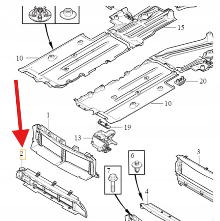 DOLNY WLOT KIEROWNICA POWIETRZA VOLVO EX40 XC40 2018- OE 31455419
