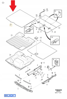 Dwustronna mata bagażnika Volvo OE 32347041 XC40
