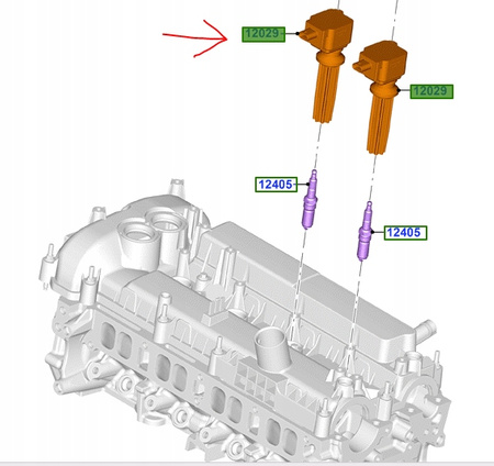 CEWKA ZAPŁONOWA FORD EDGE 16- FOCUS 2011- KUGA 2036331 _ CM5E-12A366-CB