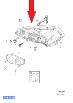 Lewy reflektor Volvo XC60 (14-17) OE 31358110