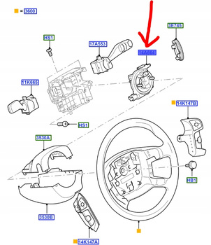 TAŚMA STYK AIRBAG KIEROWNICY MONDEO S-MAX GALAXY _ 1778055 _  AG9T-14A664-BF