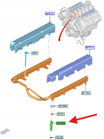 WTRYSKIWACZ PALIWA 5.0 V8 FORD MUSTANG 2015- OE 5218067 _ BR3E-9F593-EB
