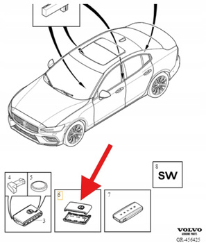 OBUDOWA PILOTA KLUCZYKA VOLVO S90 S60 V90 V60 XC90 OE 31652171 32425584