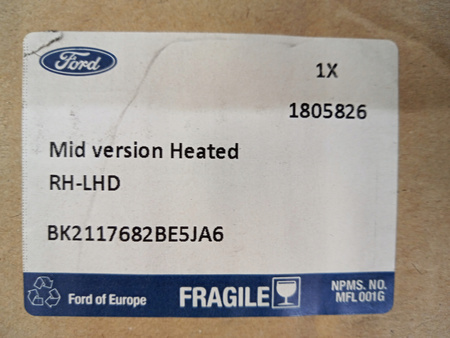 LUSTERKO ZEWNĘTRZNE PRAWE FORD TRANSIT CUSTOM 2012_1805826_BK21-17682-BE5JA6