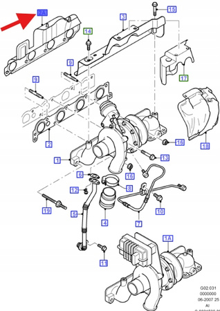 OSŁONA TERMICZNA 2.0 2.2 TDCi FORD MONDEO 2003- OE 1359319 _ 4S7Q-9448-EC
