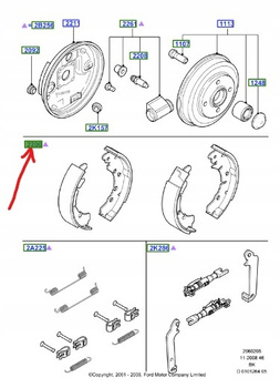 SZCZEKI HAMULCOWE TYŁ FORD FIRSTA FUSION KA PUMA _ 1236882 _ 2S6J-2200-BA