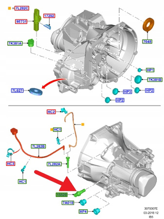 WŁĄCZNIK ŚWIATEŁ COFANIA FORD FIESTA BMAX 2012- 1537902 _ 9M5T-15520-AA