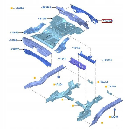 PAS TYLNY ZEWNĘTRZNY FORD EDGE Mk2 2016- 2715100 _ FT4B-R40324-AE