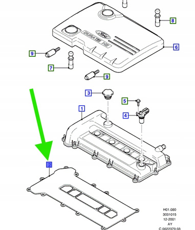 USZCZELKA POKRYWY ZAWORÓW FORD OE MONDEO 2000-2007 1119878 1S7G-6584-AE