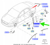 LISTWA ZEWNĘTRZA DRZWI SŁUPKA PRAWA FORD OE MONDEO 7S71-A254A40-AD 1511183