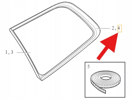 LISTWA SZYBY CHROM PRAWY TYŁ VOLVO XC90 2016- OE 32219269