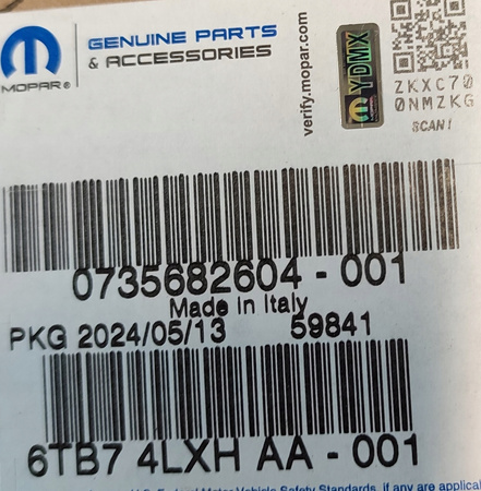 Listwa błotnika prawa przód Jeep Renegade OE 735682604