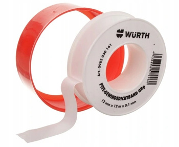 Taśma teflonowa P.T.F.E. Wurth 12 m 12 mm