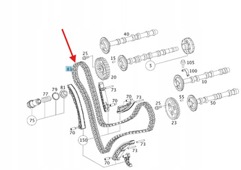 ŁAŃCUCH ROZRZĄDU DIESEL M642 MERCEDES OE A0009936376