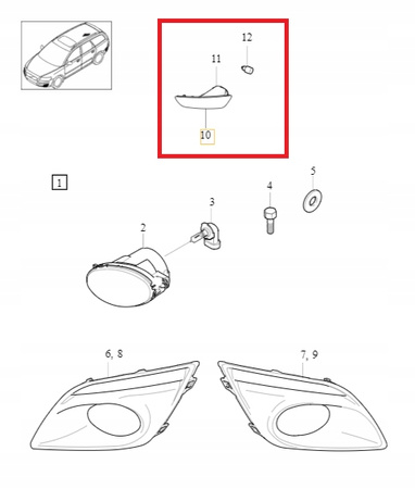 LAMPA PRZECIWMGIELNA TYŁ VOLVO XC60 I 2009-2013r