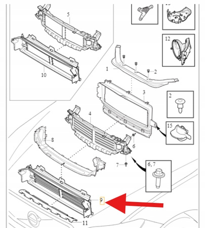 ŻALUZJA KIEROWNICA POWIETRZA VOLVO XC60 2018- OE 32296801
