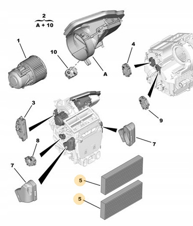 FILTR KABINY YL01884080 CITROEN C5 X (E43 EIC) OE PSA