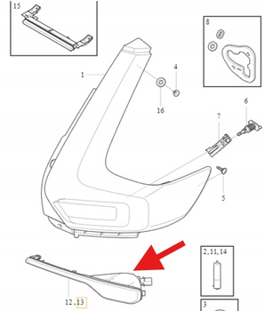 LAMPA PRZECIWMGIELNA LEWY TYŁ VOLVO XC40 EX40 2018- EC40 C40 OE 32228783