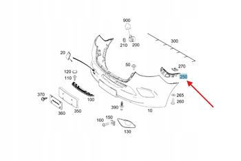 ŚLIZG UCHWYT ZDERZAKA PRZÓD PRAWY MERCEDES SPRINTER W907 OE A9108850500