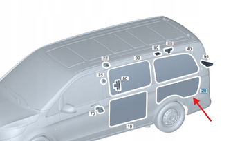 OKŁADZINA DOLNEGO BOKU PRAWA TYLNA MERCEDES VITO W447 OE A44769050537386