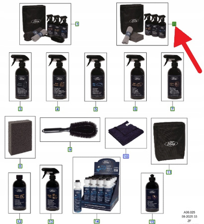 ZESTAW KOSMETYKÓW DO PIELĘGNACJI POJAZDU FORD OE 2753112 _PU7J-19G469-AA