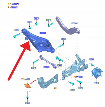 WAHACZ TYŁ L P FORD FOCUS Mk4 HATCHBACK 2018- OE 2281101 _ JX61-5K652-AEB