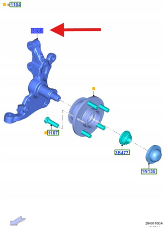 ZWROTNICA LEWY PRZÓD FORD MUSTANG 2015- OE 5289467 _ FR3C-3108-AE