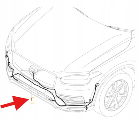WIĄZKA ZDERZAKA PRZÓD VOLVO XC90 2018- OE 31499231