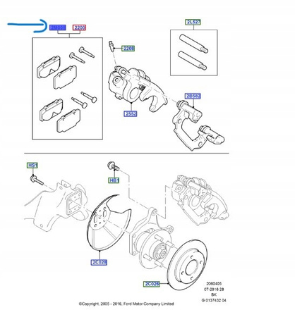 KLOCKI HAMULCOWE TYŁ FORD FOCUS Mk1 FIESTA Mk6 FUSION _1425407_98AX-2M008-BB