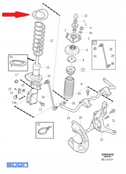 Guma sprężyny Volvo OE 30666314