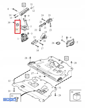 TŁUMIK DRGAŃ ŁAPA SILNIKA 2.0 B4 VOLVO S60 V60 2019- S90 V90 XC90 31460799