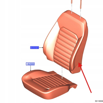 POSZYCIE OPARCIA FOTELA KIEROWCY MONDEO 2014- 5338282 _ DS73-F64417-BJ1F0J