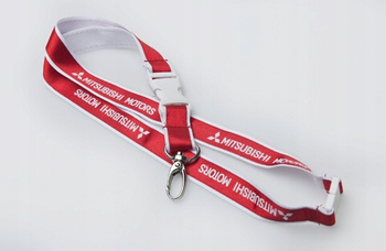 SMYCZ DO KLUCZY BIAŁO CZERWONA MITSUBISHI MOTORS