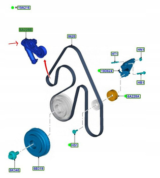 NAPINACZ PASKA ROZRZĄDU 2.0L EB S-MAX MONDEO 10- 1682189 _ 9G9Q-6A228-AA