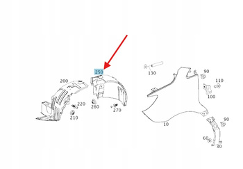 NADKOLE PRAWY PRZÓD MERCEDES SPRINTER W907 OE A9076845605