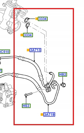 PRZEWÓD WSPOMAGANIA AUTOMAT 4F27E FORD FOCUS 2003- 1747039 _ 4M51-3A212-BJ