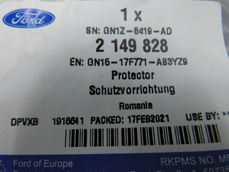 ZAŚLEPKA KRATKA ZDERZAKA LEWA ECOSPORT 2017- 2149828 _ GN15-17F771-AB3YZ9