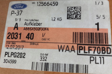 Zestaw naklejek na samochód - Ford Mustang Mk6 _ 2031140 _ A66SX-502F30-FA